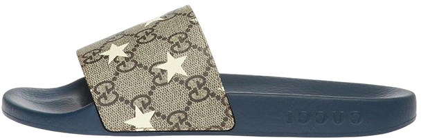 (Preschool) Gucci Slide 'Brown Blue Print' 508809-HYY00-8943 (Preschool) Gucci Slide 'Brown Blue Print' 508809-HYY00-8943