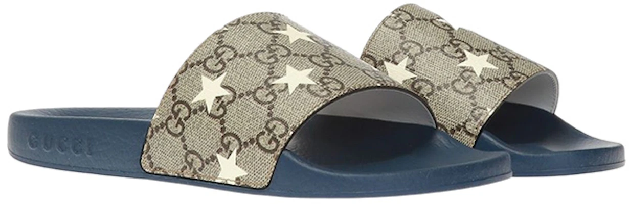 (PS) Gucci Slides ''Braun Blau Muster'' 508809-HYY00-8943 Order (PS) Gucci Slides ''Braun Blau Muster'' 508809-HYY00-8943