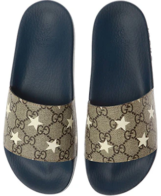 (PS) Gucci Slides ''Braun Blau Muster'' 508809-HYY00-8943 Lookbook (PS) Gucci Slides ''Braun Blau Muster'' 508809-HYY00-8943