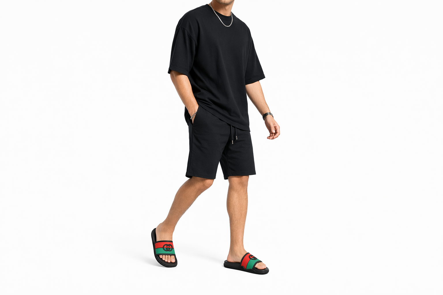Order (Preschool) Gucci Slide 'Interlocking G Red Green' 681330-JFA00-8815