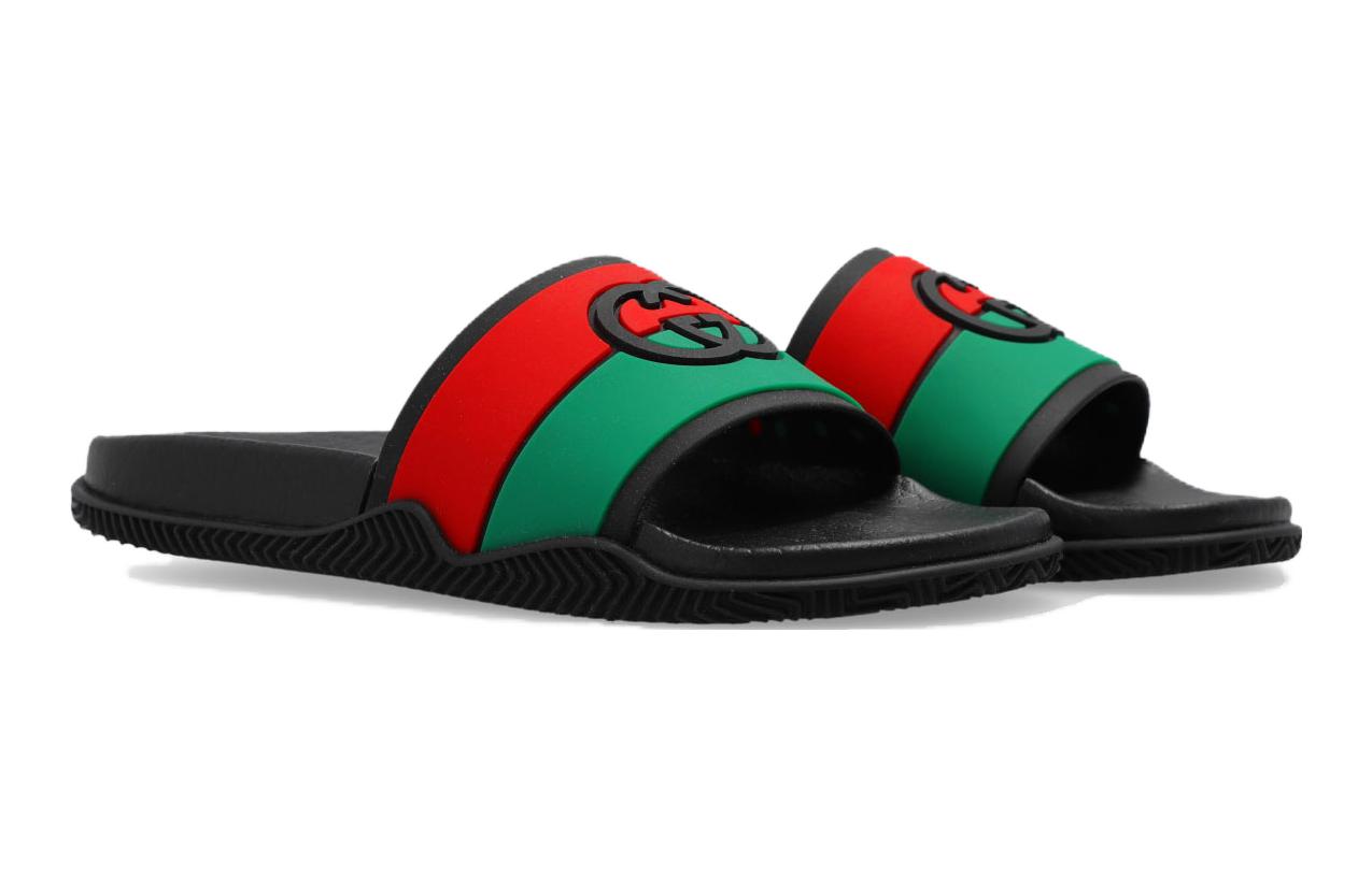Details for (Preschool) Gucci Slide 'Interlocking G Red Green' 681330-JFA00-8815