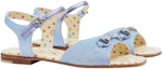 Order (PS) Gucci Selipar Sandal 'Biru Horsebit Berkilauan' 681338-KUS40-4760