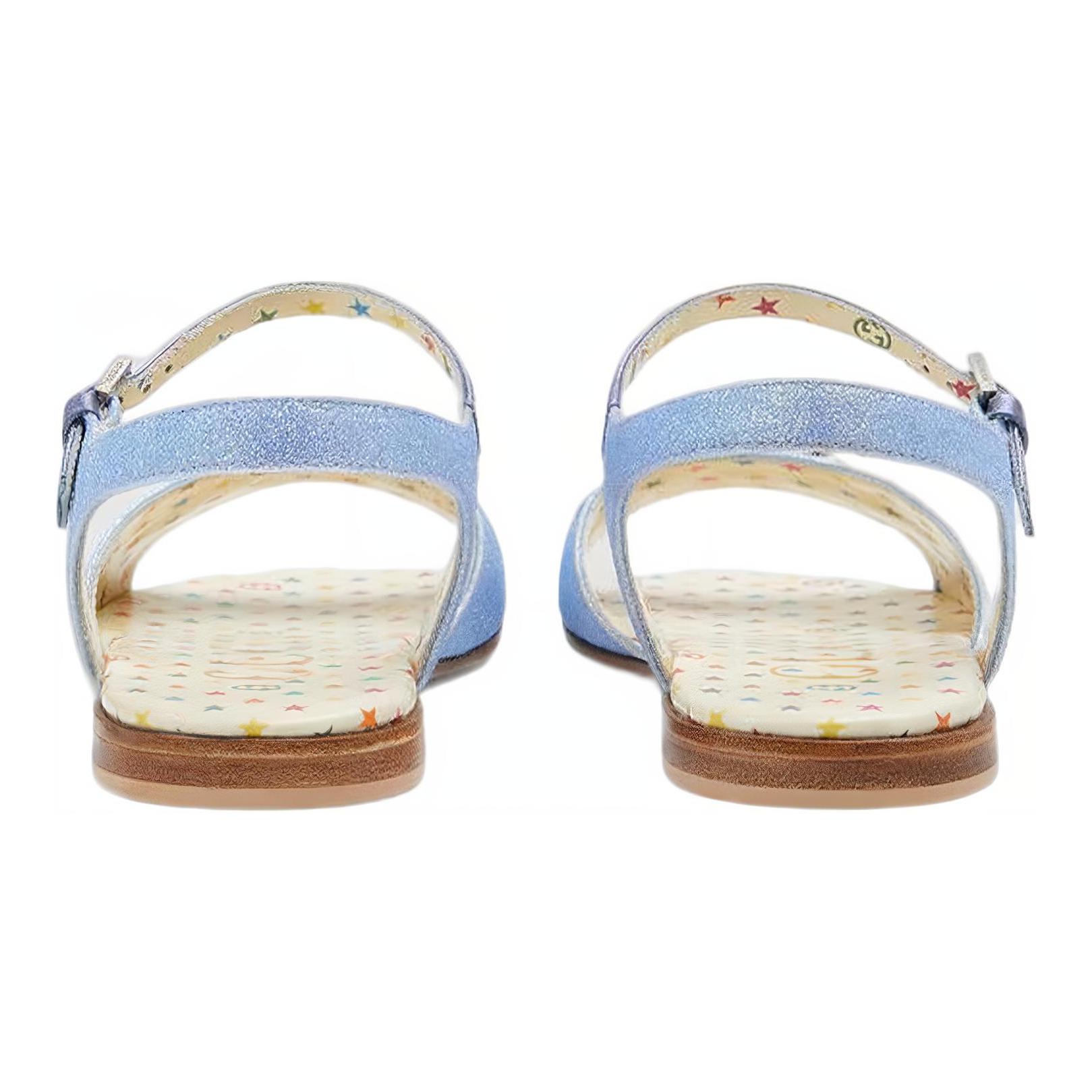 Shop (Preschool) Gucci Slide Sandal 'Blue Horsebit Sparkle' 681338-KUS40-4760