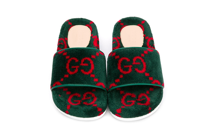 (Preschool) Gucci Slide Sandals 'Green Toweling' 603869-HMM60-3170