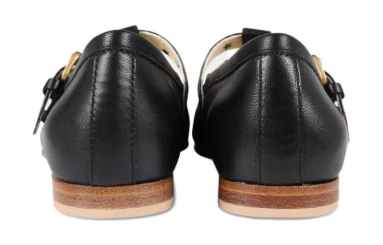 Shop 兒童 GUCCI 古馳 皮革 圓頭套穿 休閒鞋 黑色