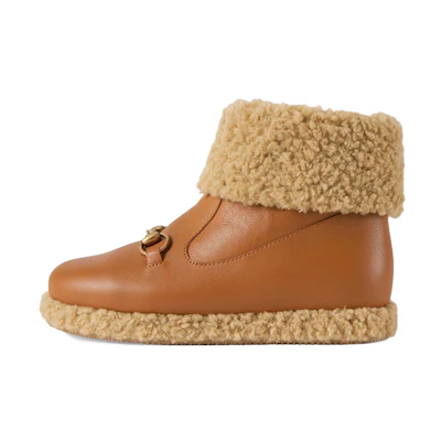 (PS) Gucci Snow Boots 'Brown with Horsebit Buckle'