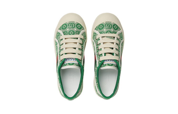 Lookbook (PS) 古驰1977网球鞋“绿白” 682230-U4G50-3045