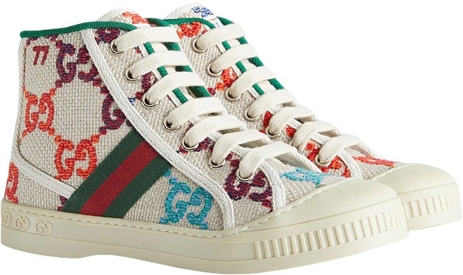 (Preschool) Gucci Tennis 1977 High 'Beige Green Red' 685455-UFT90-8465 Lookbook (Preschool) Gucci Tennis 1977 High 'Beige Green Red' 685455-UFT90-8465