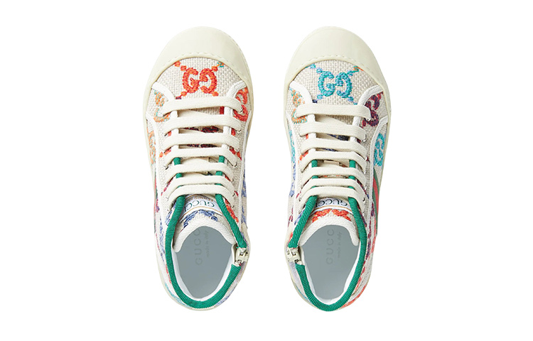 Shop (Preschool) Gucci Tennis 1977 High 'Beige Green Red' 685455-UFT90-8465