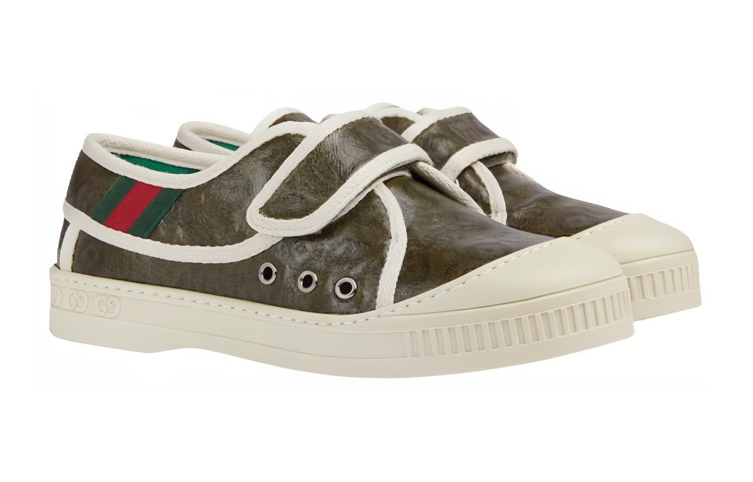 Order (PS) Gucci Tennis 1977 Rendah 'Hijau Gelap' 725756-FACE1-2644