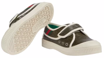 Shop 兒童 GUCCI古馳 Tennis 1977 棉布 舒適透氣 防滑 低筒 兒童板鞋 深綠色