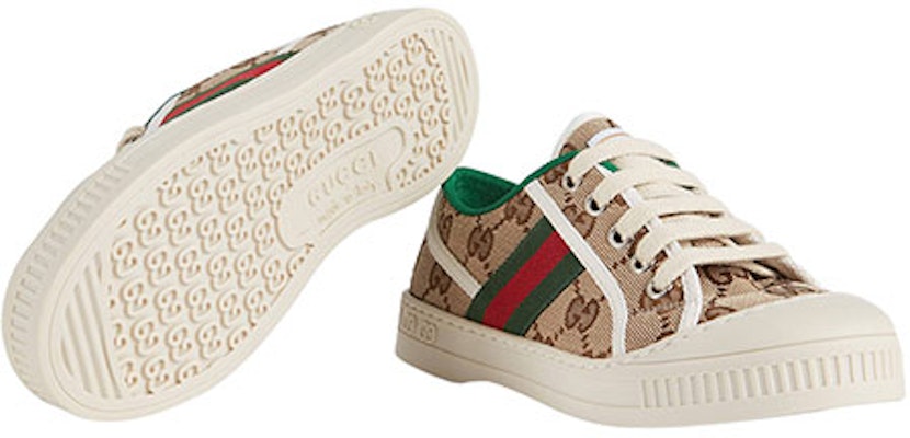 (Preschool) Gucci Tennis 1977 Sneaker 'Beige Ebony GG Denim' 647075-HVKF0-9760 Details for (Preschool) Gucci Tennis 1977 Sneaker 'Beige Ebony GG Denim' 647075-HVKF0-9760