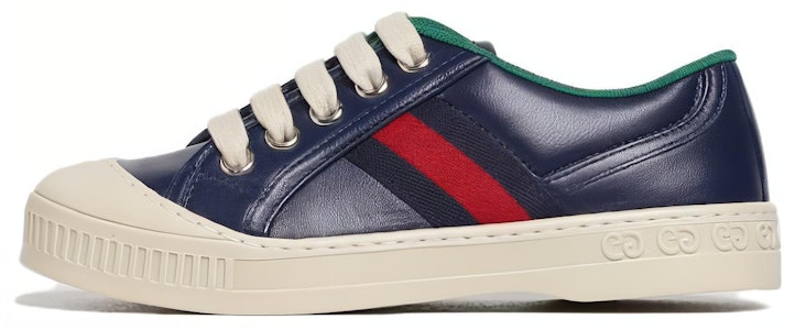 中童 GUCCI古馳 Tennis 1977 時尚 低筒 兒童板鞋 海軍藍 Buy 中童 GUCCI古馳 Tennis 1977 時尚 低筒 兒童板鞋 海軍藍