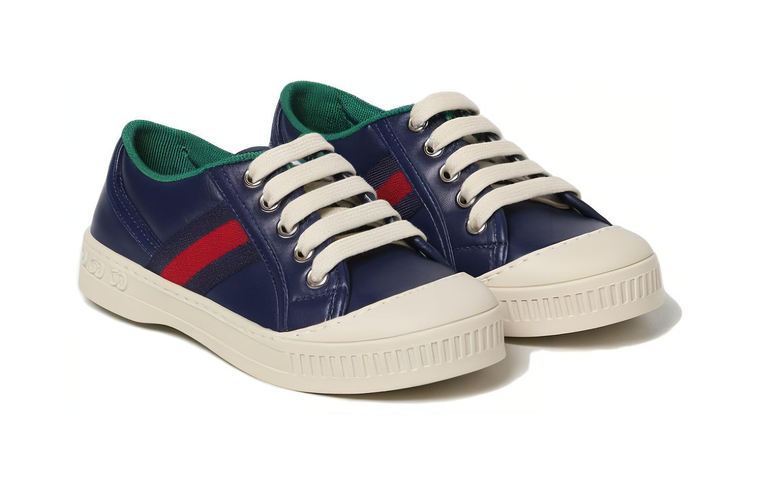 Lookbook (PS) グッチ テニス1977 ネイビー スニーカー 682249-17L10-4173