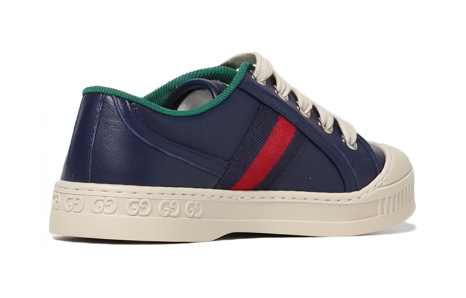 Shop (PS) グッチ テニス1977 ネイビー スニーカー 682249-17L10-4173