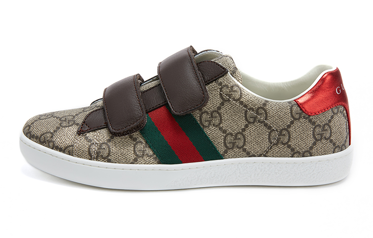 (Preschool) Gucci Velcro Low 'Double G Print Brown' 463091-9C220-9797