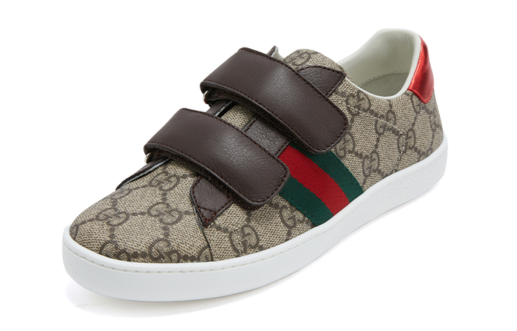 Order (Preschool) Gucci Velcro Low 'Double G Print Brown' 463091-9C220-9797