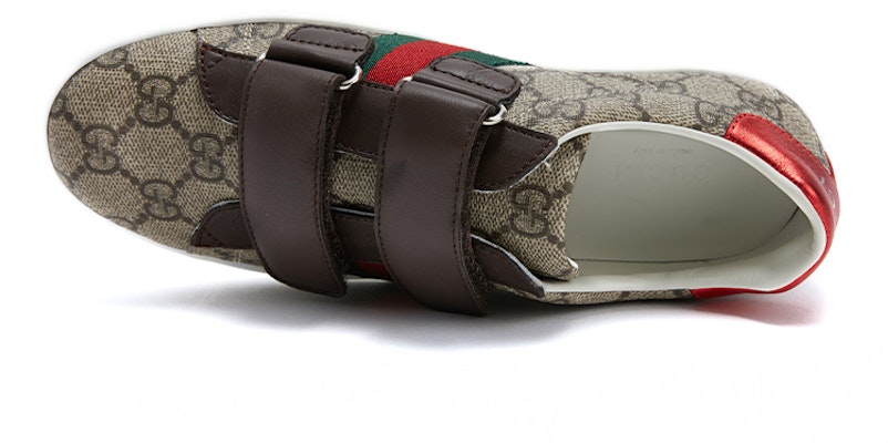 (Preschool) Gucci Velcro Low 'Double G Print Brown' 463091-9C220-9797 Lookbook (Preschool) Gucci Velcro Low 'Double G Print Brown' 463091-9C220-9797