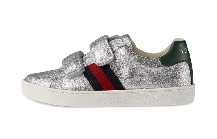 (Preschool) Gucci Velcro Low 'Silver Fashion' 463090-KUSU0-8185