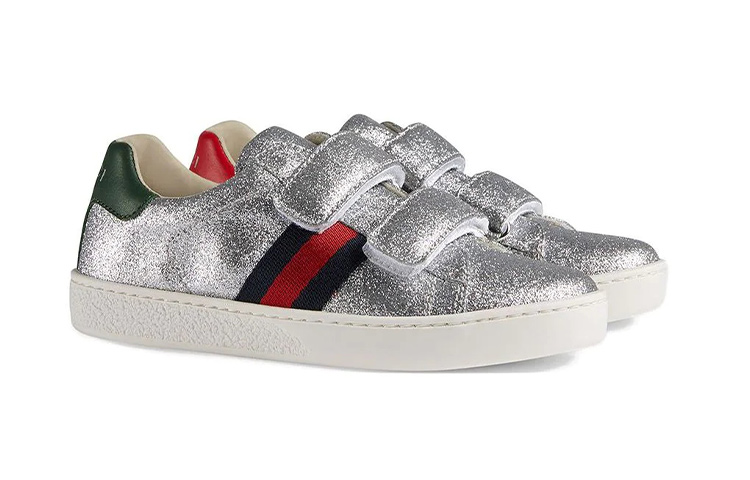 Order (Preschool) Gucci Velcro Low 'Silver Fashion' 463090-KUSU0-8185
