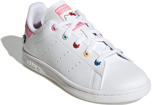 中童 Hello Kitty/凱蒂貓 x adidas originals SMITH 舒適百搭 防滑減震 低筒 兒童板鞋 白色 Lookbook 中童 Hello Kitty/凱蒂貓 x adidas originals SMITH 舒適百搭 防滑減震 低筒 兒童板鞋 白色