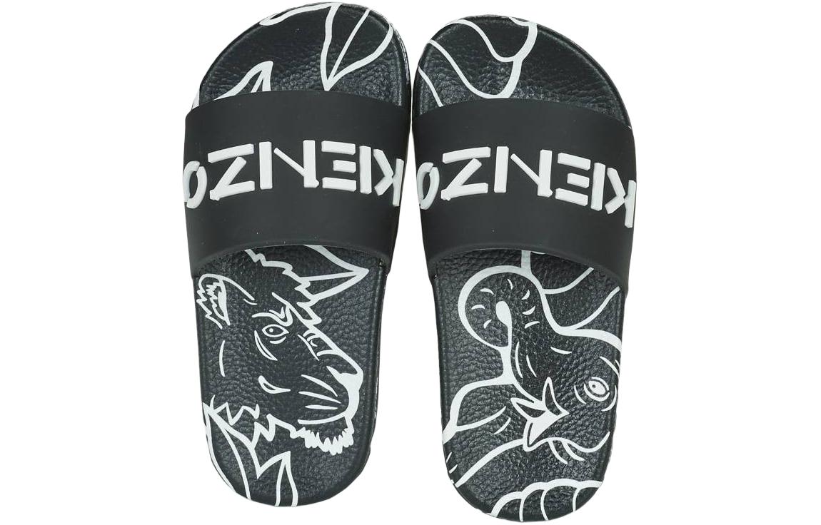 (Preschool) Kenzo Slippers 'Black Pattern Print' K5903309BC