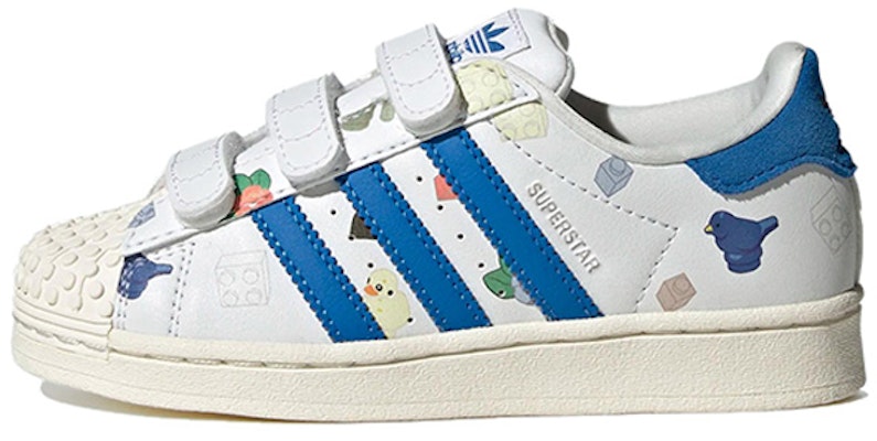 (PS) 乐高 x 阿迪达斯 Superstar CF J '白蓝砖块和人偶' IF2201 Buy (PS) 乐高 x 阿迪达斯 Superstar CF J '白蓝砖块和人偶' IF2201