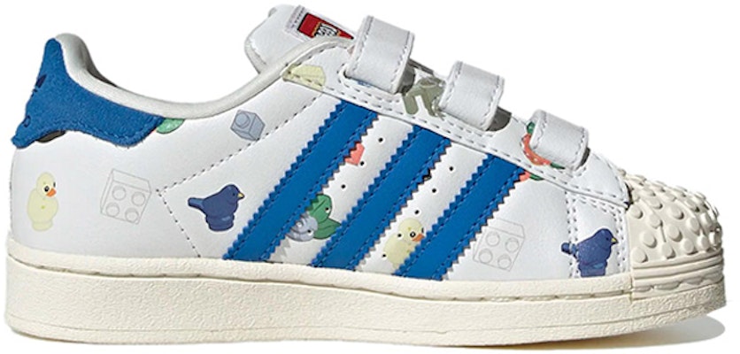 (PS) 乐高 x 阿迪达斯 Superstar CF J '白蓝砖块和人偶' IF2201 Order (PS) 乐高 x 阿迪达斯 Superstar CF J '白蓝砖块和人偶' IF2201