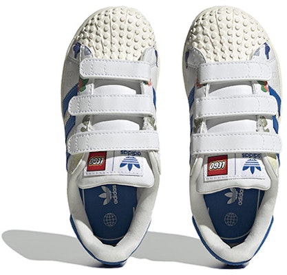 (PS) 乐高 x 阿迪达斯 Superstar CF J '白蓝砖块和人偶' IF2201 Purchase (PS) 乐高 x 阿迪达斯 Superstar CF J '白蓝砖块和人偶' IF2201