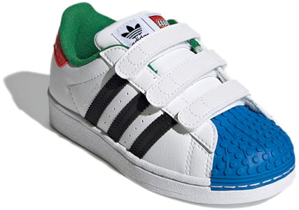 (Preschool) LEGO x adidas Superstar CF J 'White Red Blue' H03963 Lookbook (Preschool) LEGO x adidas Superstar CF J 'White Red Blue' H03963