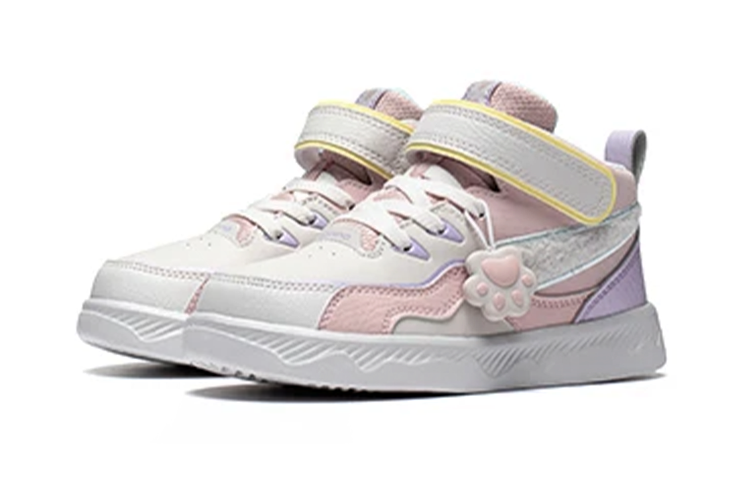 Lookbook 中童 LiNing李寧 937 MID 舒適 耐磨 中幫 運動休閒鞋 粉紫色