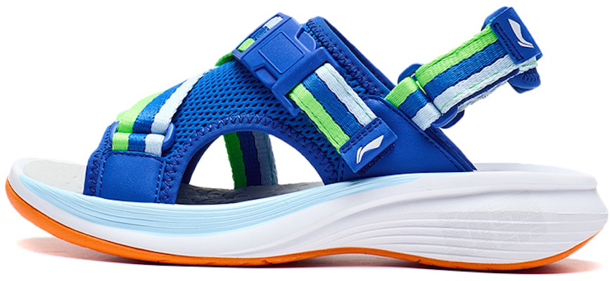 大童 李寧兒童 字母 透氣兒童涼鞋 藍綠白 Buy 大童 李寧兒童 字母 透氣兒童涼鞋 藍綠白