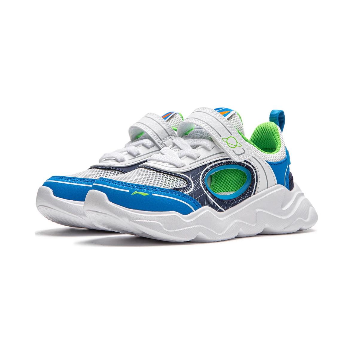 Lookbook (Preschool) Li-Ning 'Comfortable Minimalist White & Blue' YKNU046-3