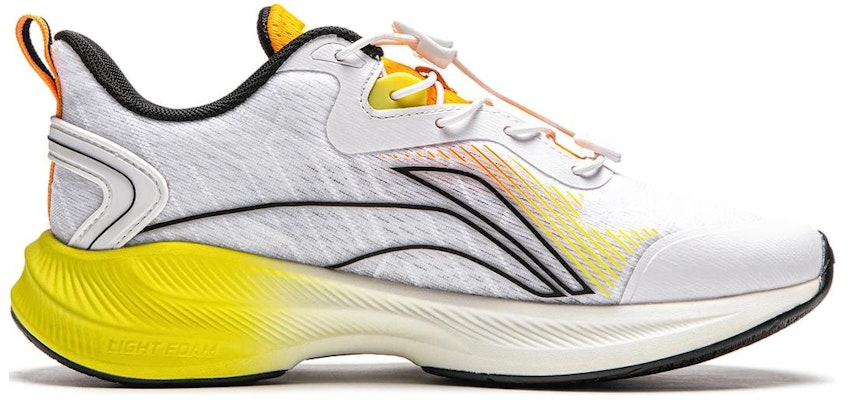 (Preschool) Li-Ning 'Light Foam White Yellow Black' YKFT062-13 Order (Preschool) Li-Ning 'Light Foam White Yellow Black' YKFT062-13