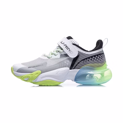 (PS) Li-Ning 'White Grey Half Palm Air Cushion Breathable Shock-Absorbing Running'