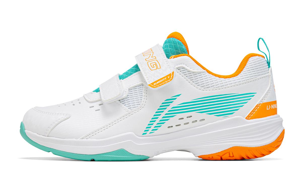 Buy 兒童 LiNing李寧 全能王 5 耐磨透氣 低筒 羽毛球鞋 白綠