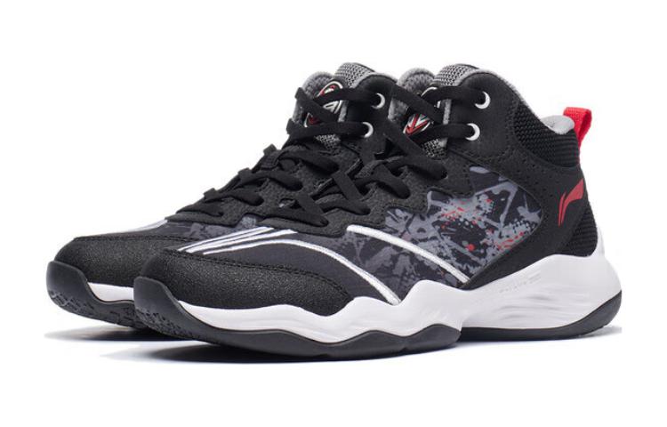 Lookbook (Preschool) Li-Ning Basketball Low 'Black/Rock Lime' YKBT048-5