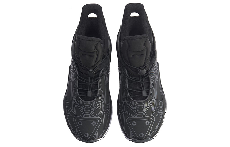 Shop (Preschool) Li-Ning Basketball Mid 'Black Shock-Absorbing' YKBQ036-11