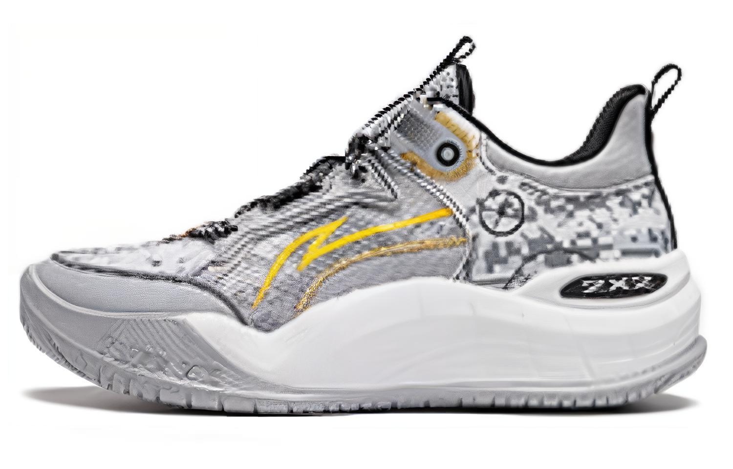 (Preschool) Li-Ning Basketball Shoes Low 'Grey White' YKBU048-1