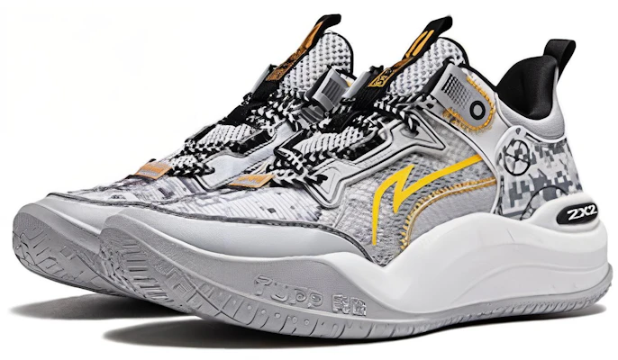 (Preschool) Li-Ning Basketball Shoes Low 'Grey White' YKBU048-1 Lookbook (Preschool) Li-Ning Basketball Shoes Low 'Grey White' YKBU048-1