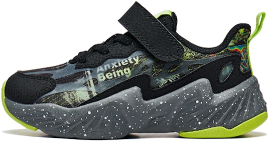 兒童 李寧兒童 休閒百搭 防踢耐磨 低筒 兒童跑步鞋 黑色果汁綠 Buy 兒童 李寧兒童 休閒百搭 防踢耐磨 低筒 兒童跑步鞋 黑色果汁綠