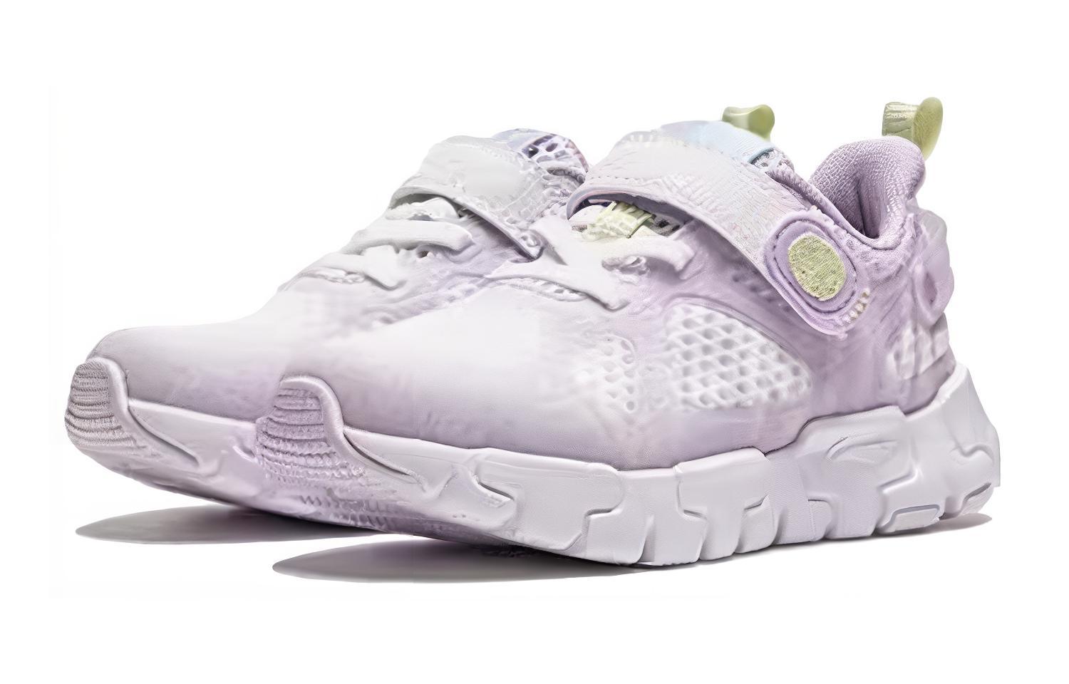 Lookbook 兒童 李寧兒童 舒適簡約 防滑耐磨 兒童休閒鞋 紫白