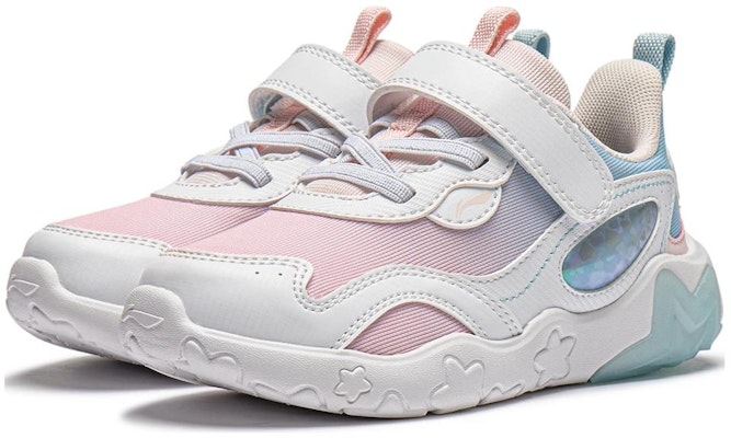 (Preschool) Li-Ning Casual 'White Pink Blue' YKNU020-4 Lookbook (Preschool) Li-Ning Casual 'White Pink Blue' YKNU020-4