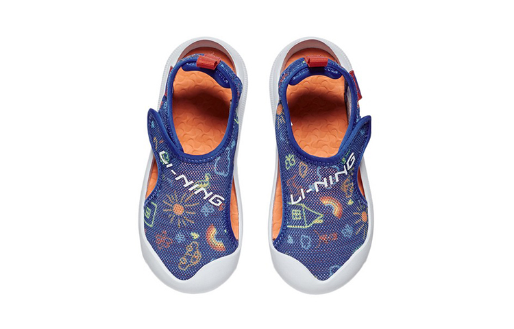 Shop (Preschool) Li-Ning Casual Comfort Sandals 'Blue White' YKKQ018-17