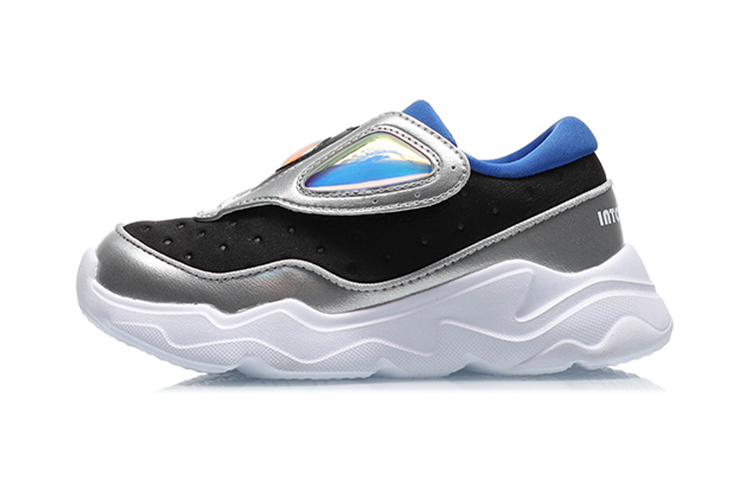 Buy 幼童 LiNing李宁 輕便舒適休閒 低筒跑步鞋 黑銀