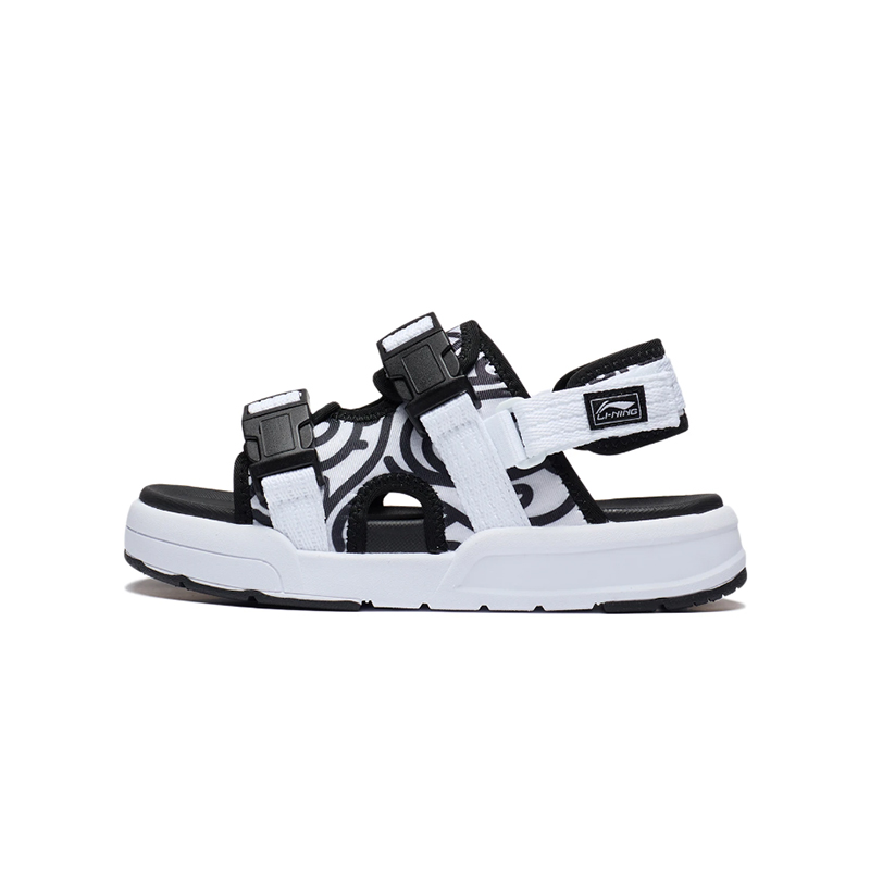 (Preschool) Li-Ning Casual Sandal 'Black and White' YKUT020-5