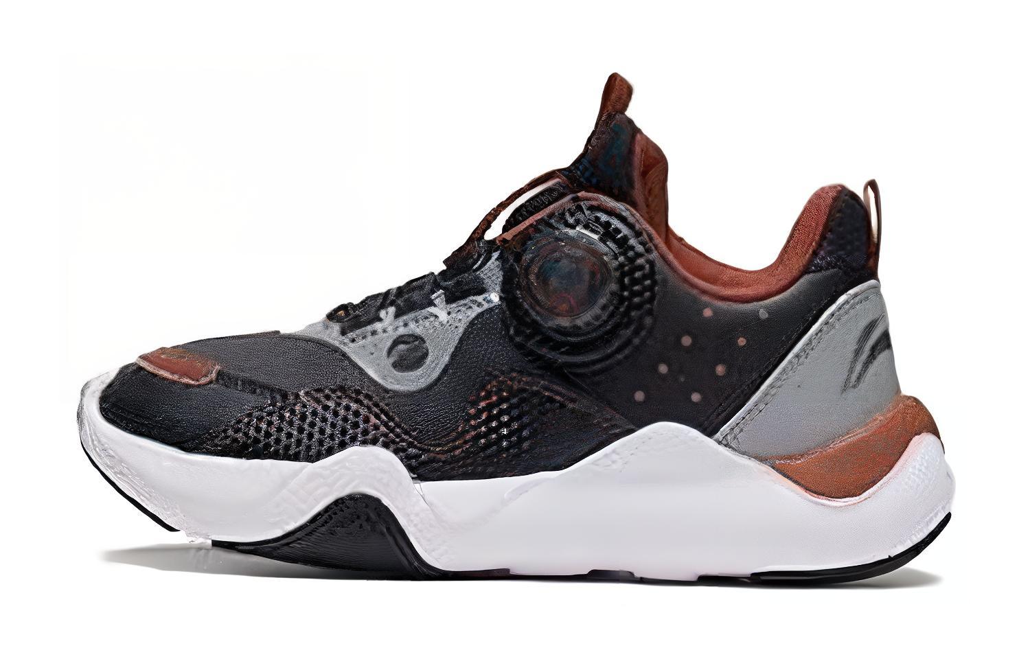 (PS) Li-Ning Casual Shoes 'Black Brown'