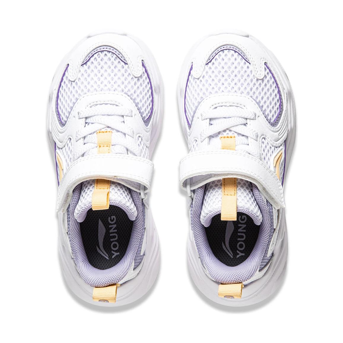 Lookbook 童裝 李寧童裝 舒適 防滑耐磨 童裝休閒鞋 白紫色