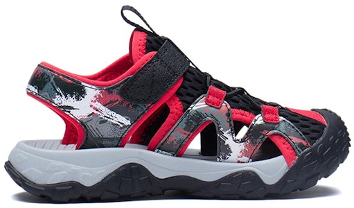 (PS) 李寧カジュアルスポーツサンダル 黒赤 ハイキング YKKS006-1 Order (PS) 李寧カジュアルスポーツサンダル 黒赤 ハイキング YKKS006-1