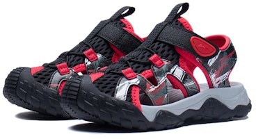 (PS) 李宁黑红休闲运动凉鞋 登山鞋 YKKS006-1 Lookbook (PS) 李宁黑红休闲运动凉鞋 登山鞋 YKKS006-1